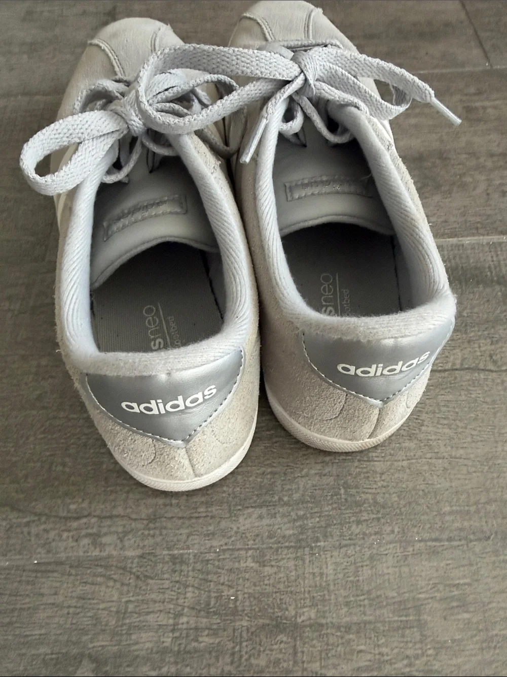 adidas Light Gray Suede Low-Top Sneakers